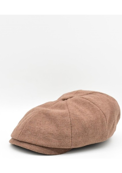 Erkek Kahve Ingiliz Şapka Newsboy Kasket Flat Cap