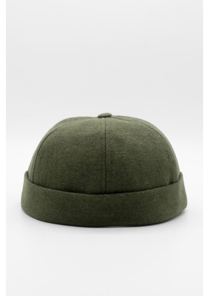 Kışlık Yeni Stil Yün Retro Hip-Hop Docker Şapka Haki