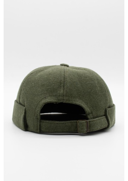 Kışlık Yeni Stil Yün Retro Hip-Hop Docker Şapka Haki fırsatları