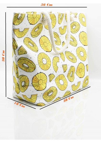 Kadın Donut Desenli Plaj Çantası
