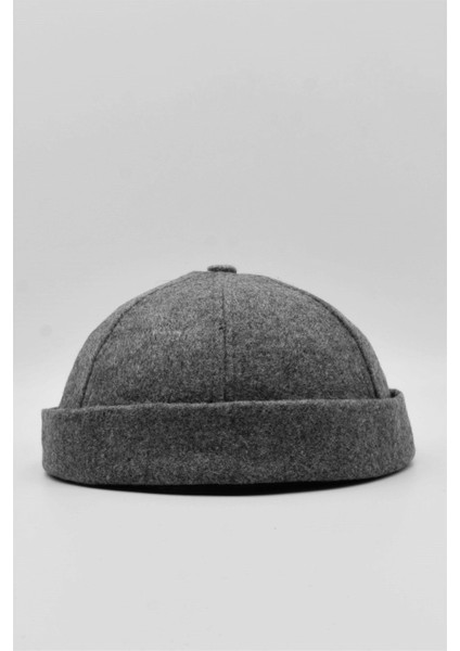 Kışlık Yeni Stil Yün Retro Hip-Hop Docker Şapka Gri fırsatları