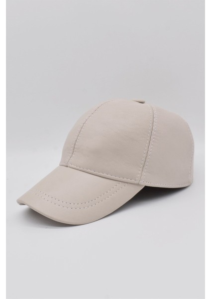 Bej Deri Erkek Kep Şapka modelleri