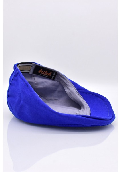 Saks Mavi Kasket Pamuklu London Flat Cap Şapka