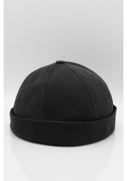 Erkek Hipster Premium Cap Siyah Docker Şapka