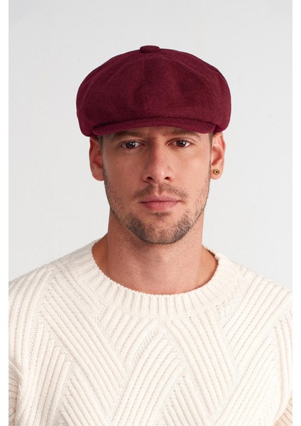 Erkek Bordo Kasket Baretta Blinders Şapka