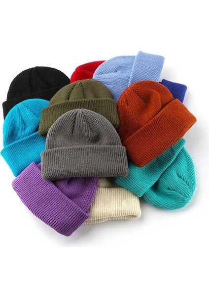 Erkek Ekru Örgü Docker Bere Skullcap fiyatları