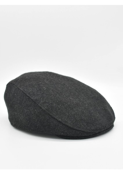 Erkek Yumuşak Siper Yün Kasket - Füme