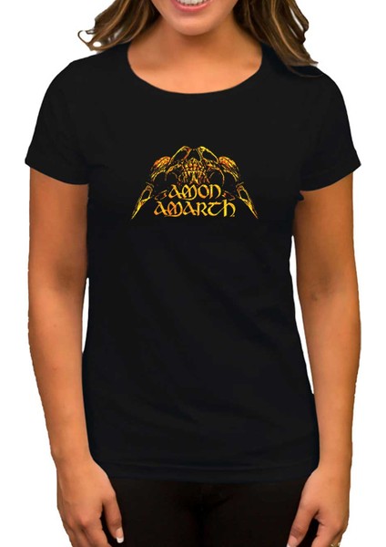 Amon Amarth Guardians Of Asgard Siyah Kadın Tişört