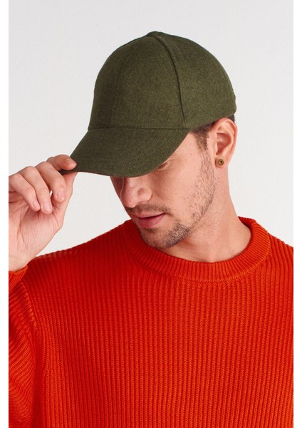 Erkek Cırtlı Ayarlanabilir Yün Beyzbol Şapkası