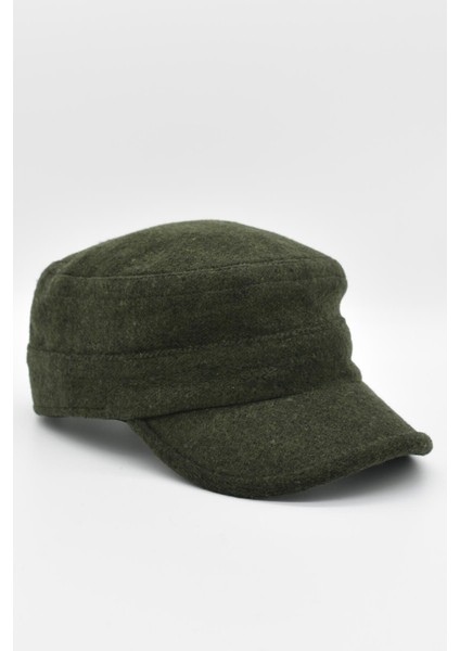 Erkek Yün Castro Şapka-Haki