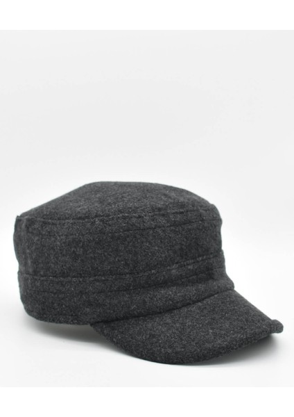 Erkek Yün Castro Şapka-Füme