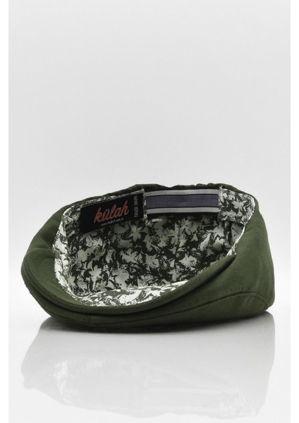 Erkek Düz Pamuklu Yeşil Flat Cap Kasket