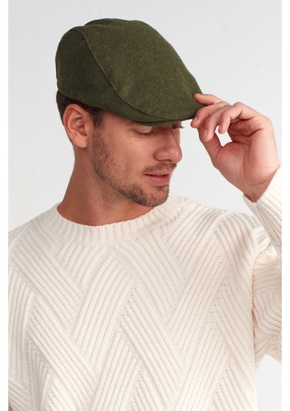 Erkek Yün Flat Cap Kasket Peaky Blinders Şapka