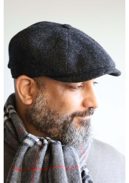 Balıksırtı Desen Koyu Gri Kasket modelleri