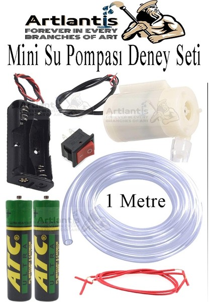 Mini Su Pompası Deney Seti 1 Adet Hortum Pil Yatağı Anahtar Mikro Dalgıç Pompa Solonoid Su Pompası Küçük Akvaryum Motoru