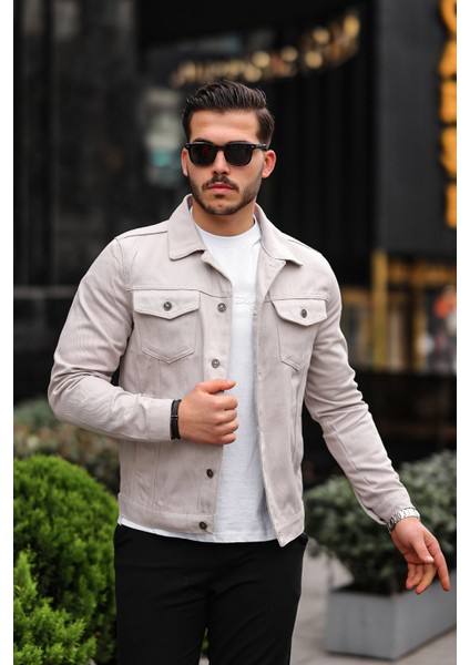 Erkek Slim Fit Denim Kot Ceket modelleri
