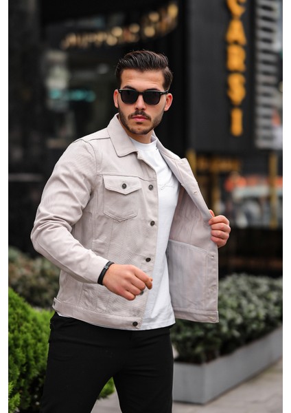 Erkek Slim Fit Denim Kot Ceket fırsatları