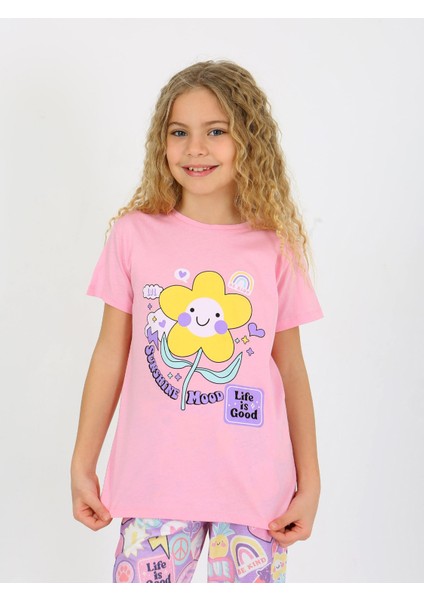 Kız Çocuk Kısa Kollu %100 Pamuklu Pijama Takımı Be Kind fiyatları