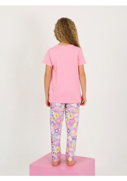 Kız Çocuk Kısa Kollu %100 Pamuklu Pijama Takımı Be Kind modelleri