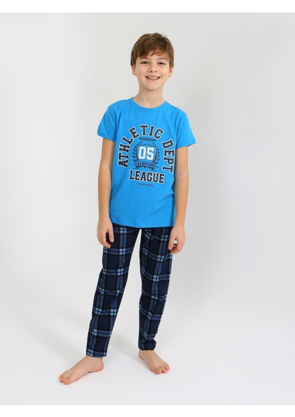 Erkek Çocuk Kısa Kollu %100 Pamuklu Pijama Takımı League fiyatları