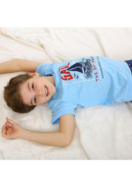 Erkek Çocuk Kısa Kollu %100 Pamuklu Pijama Takımı Sail fiyatları