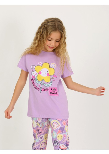 Kız Çocuk Kısa Kollu Pamuklu Pijama Takımı Be Kind fiyatları