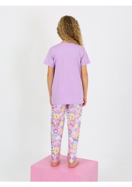 Kız Çocuk Kısa Kollu Pamuklu Pijama Takımı Be Kind modelleri