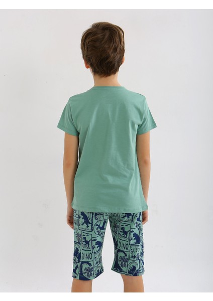 Erkek Çocuk Kısa Kollu Kapri %100 Pamuklu Pijama Takımı Trainer modelleri