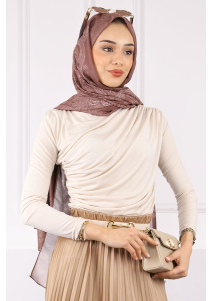 Bej Önü Drapeli Sandy Bluz modelleri