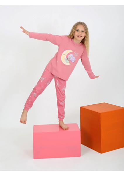 Uzun Kollu Kız Çocuk Pijama Takımı Moon Nıght fiyatları