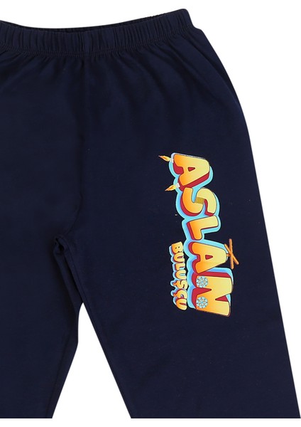 Trt Çocuk Aslan Buluşçu Erkek Çocuk Kısa Kollu %100 Pamuklu Pijama Takımı