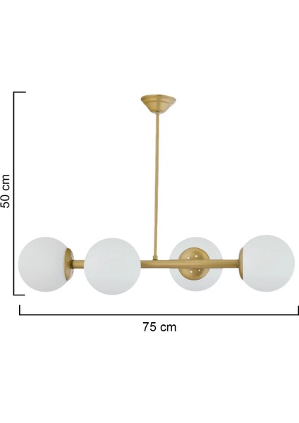 Luxury Modern Tasarım Eskitme 4'lü Beyaz Glop Camlı Avize modelleri