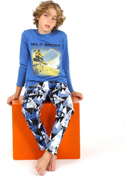 Uzun Kollu Erkek Çocuk Pijama Takımı Wıld Sport fiyatları