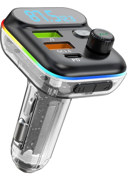 Bluetooth Usb3.0 ve Type C Pd Hızlı Şarj Fm Transmitter