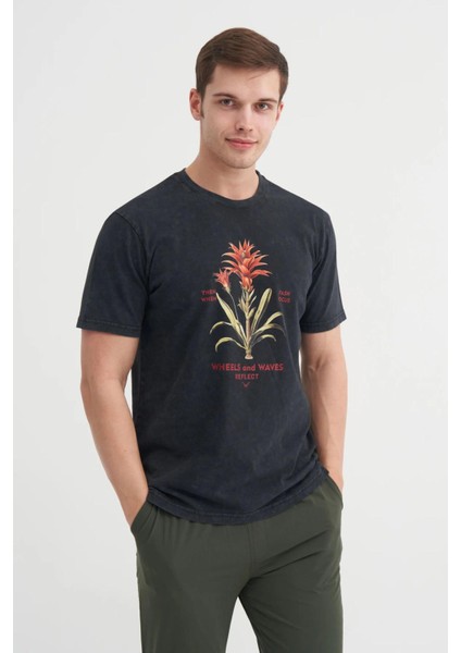 4046 Erkek Bisiklet Yaka T-Shirt