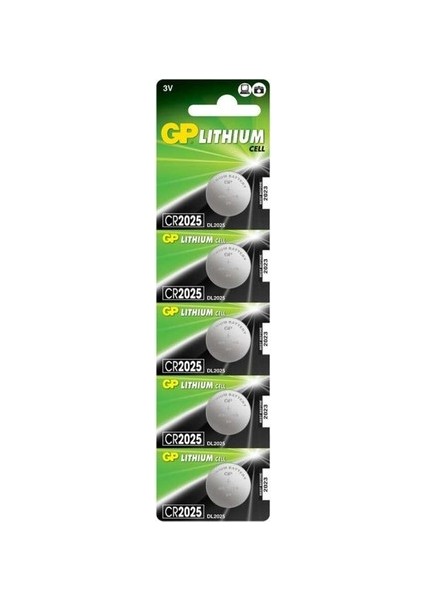 CR2025 3V Lityum Düğme/para Pil