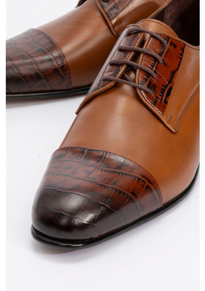 Erkek Gerçek Kösele Taban El Yapımı Klasik Ayakkabı Gerçek Deri Osc 2445 Hardal modelleri