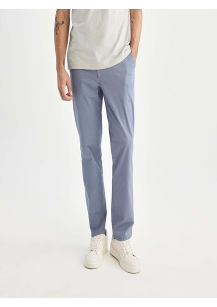 H6302 Erkek Slim Fit Chino Keten Pantolon - Heredot - Açık Mavi - ST01615-AÇIK Mavi-38