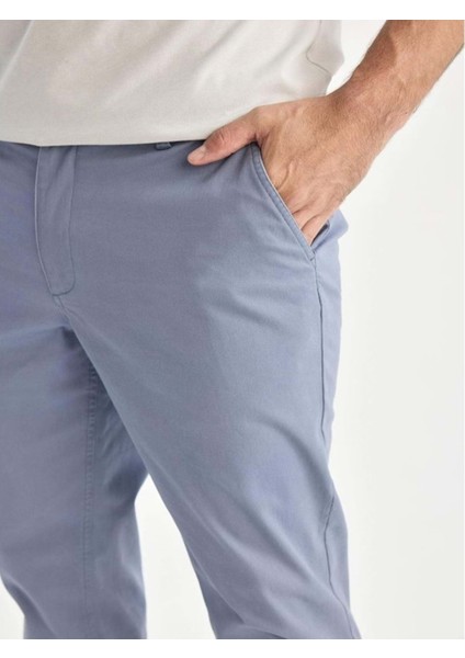 H6302 Erkek Slim Fit Chino Keten Pantolon - Heredot - Açık Mavi - ST01615-AÇIK Mavi-38