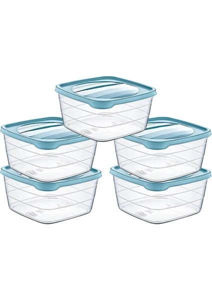 10'lu Kare 1.5 L Saklama Kabı Seti – Sızdırmaz, Buzdolabı Uyumlu