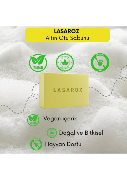 2 Adet Altın Otu Sabunu Ölmez Çiçek Sabunu Yenileyici Leke Karşıtı Sabun 100 gr