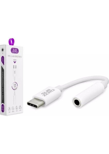 AD20 Type-C To Aux Kulaklık Dönüştürücü Tak Çalıştır I15 Uyumlu