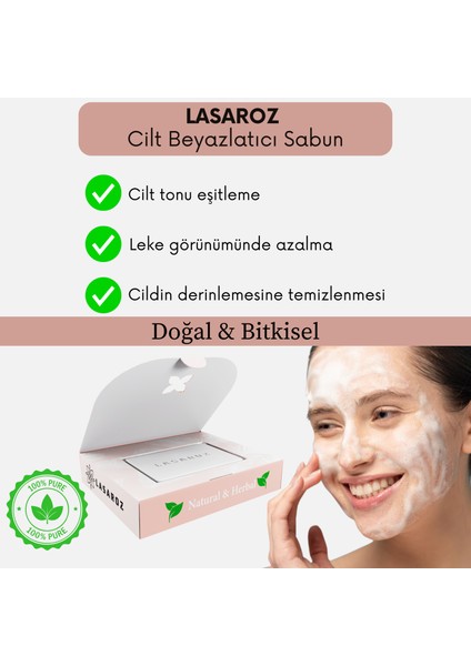 2 Adet Cilt Beyazlatıcı Doğal Bitkisel Pirinç Sabunu 100 gr