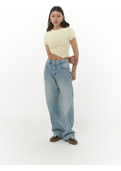 Norris Asimetrik Sarı Crop modelleri