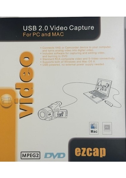 Video Bilgisayar Kayıt Cihazı Kamera Capture USB Video Capture Ezcap 158