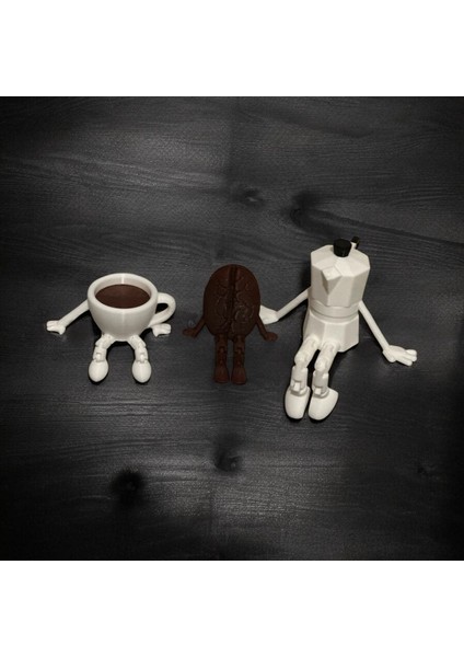 Kahve Tutkunlarına Özel 3'lü Kahve Köşesi Seti - Kahve Çekirdeği, Coffee Pot, Kahve Fincanı