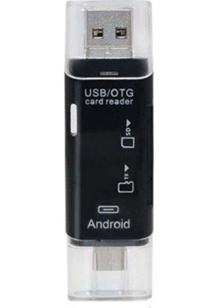 Otg Type C & Micro USB & USB 3in1 Kart Okuyucu Usb2.0