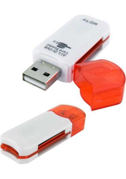 4 In 1 Çoklu USB Hafıza Kart Okuyucu Card Reader