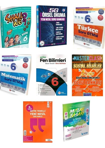 6. Sınıf Tüm Dersler Soru Bankası Seti Kampanyalı 8 Kitap (Set 1)