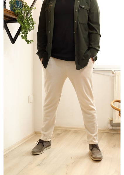 Erkek Duble Paça | Beli Lastikli Jogger Pantolon | Şık ve Rahat Model